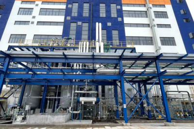 中建安装浙江健立化学六氟磷酸锂建设项目钢制管道一次投产成功